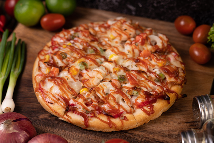 Pizzen mit Barbecue-Sauce