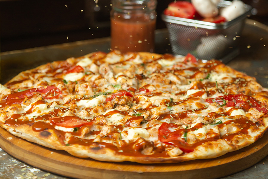 Pizzen mit Hollandaise-Sauce